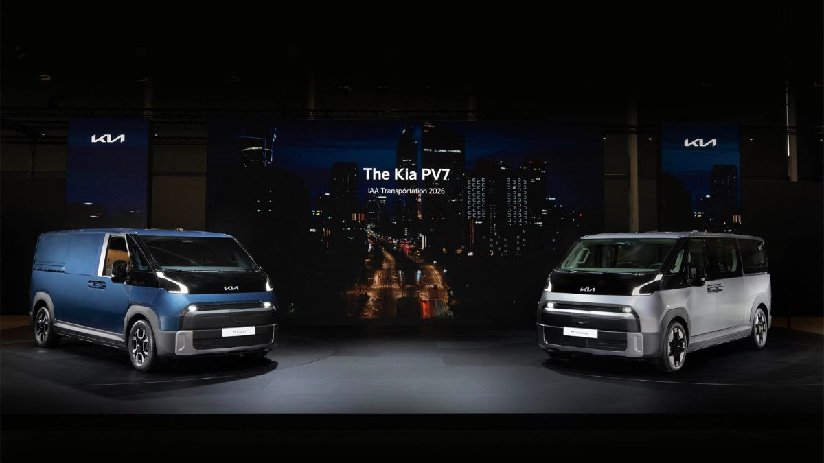 Представлены электрические фургон и микроавтобус Kia PV7